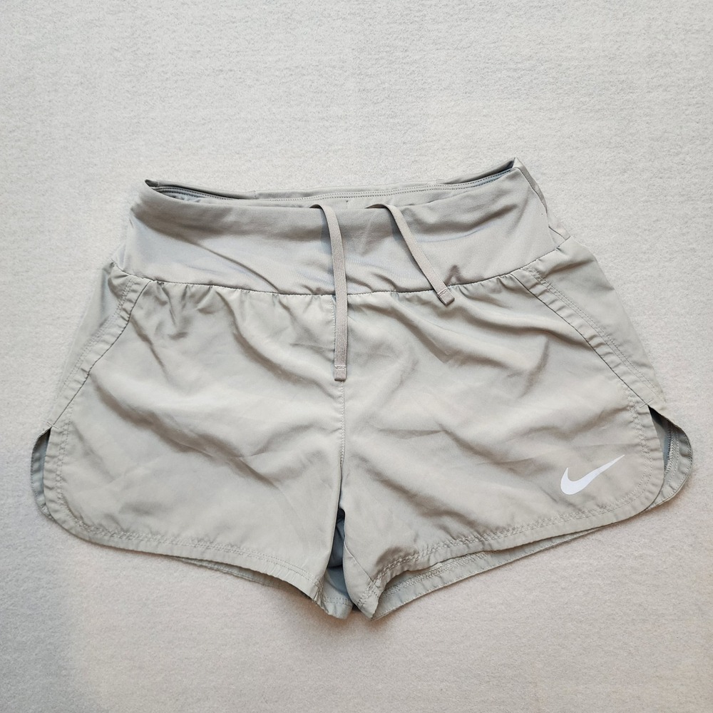 Nike Dri-FIT Womens Running Shorts Gray Athletic Gym Workout XS
